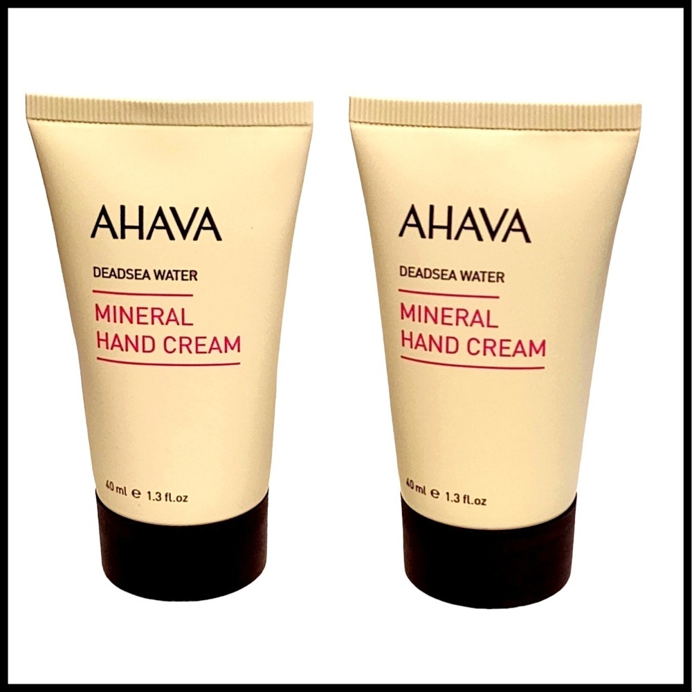 2 x Ahava Deadsea Water Mineral Hand Cream 1.3 oz 40 ml Each new travel size